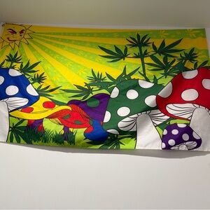 Colorful Mushroom Tapestry